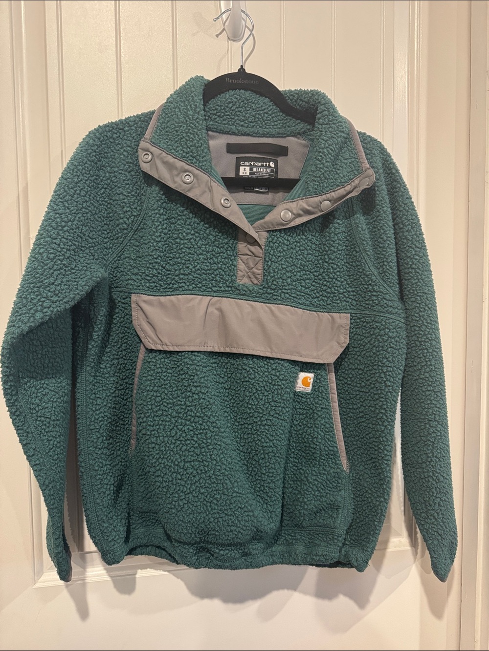 Carhartt Womens Green Sherpa Pullover Jacket
